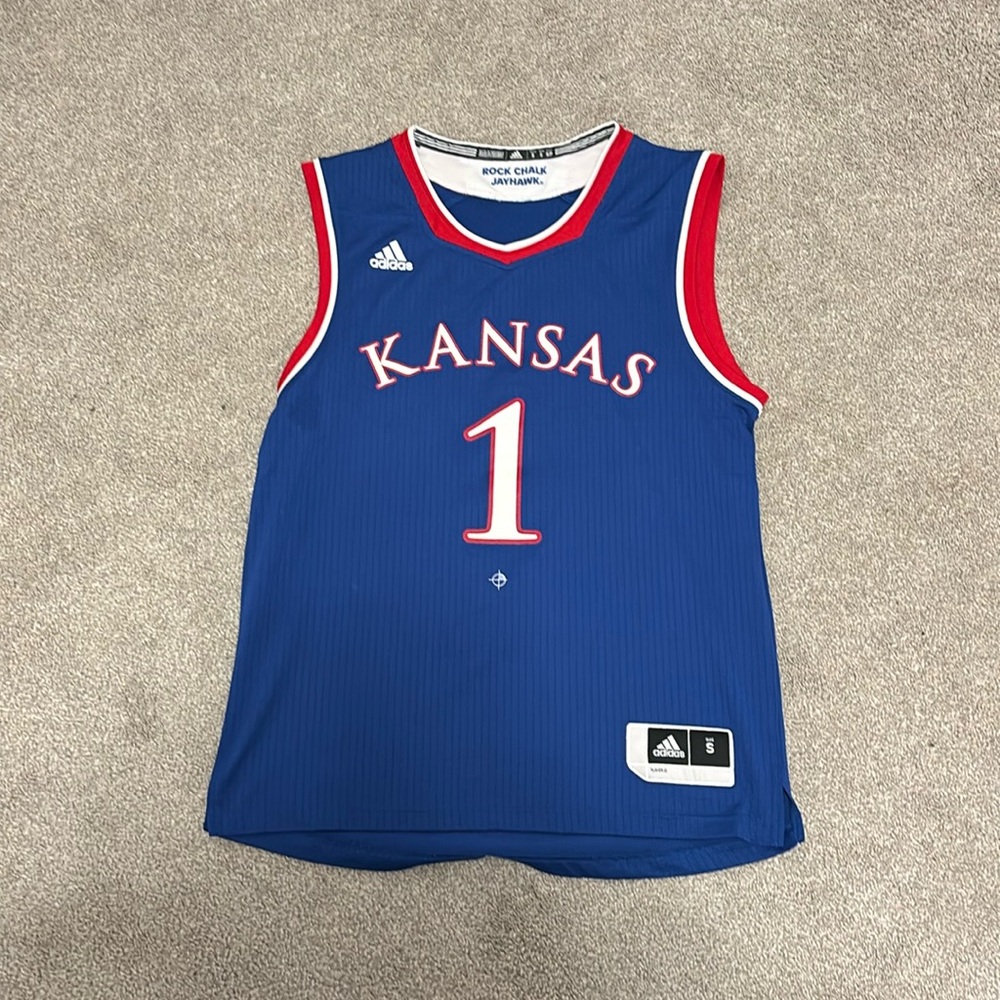 Adidas KU basketball jersey, jersey number 1